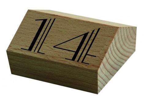 Image de CHEVALET CUBE BOIS NATUREL 'CASA' N°1 À 10 (FTS.5.5X5.5CM)