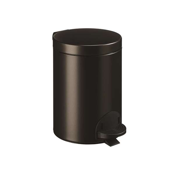 Image de POUBELLE A PEDALE METAL GRIS MANGANESE SANELIA 5L