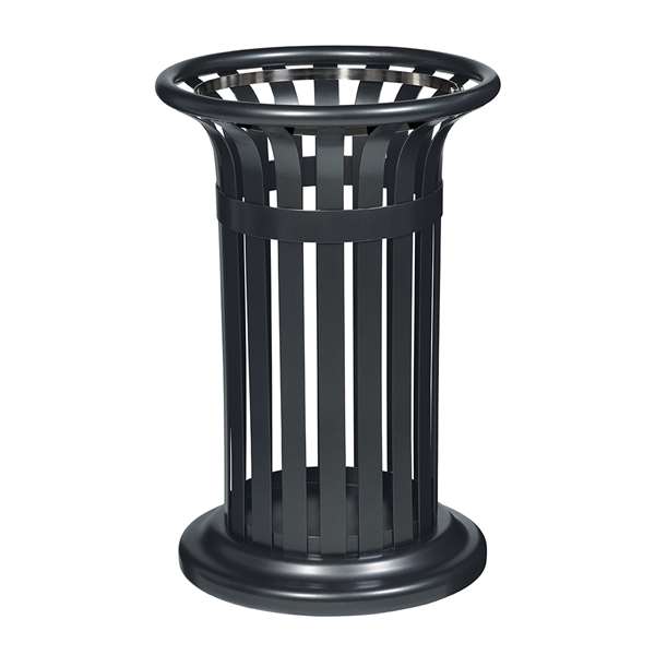 Image de CORBEILLE A POSER/FIXER ANTHRACITE MAT TULIPE 60L