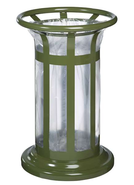 Image de CORBEILLE A POSER/FIXER TULIPE VIGIPIRATE 60L-VERT OLIVE