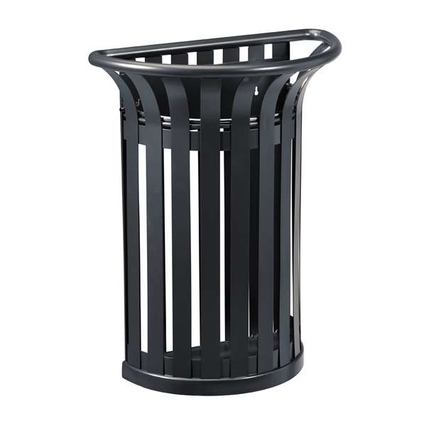 Image de CORBEILLE FIXATION MURALE ANTHRACITE MAT TULIPE 35L