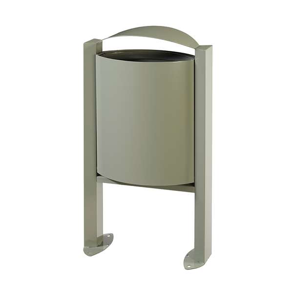 Image de CORBEILLE SUR PIED ARKEA - 40L - SANS CENDRIER - GRIS CIMENT