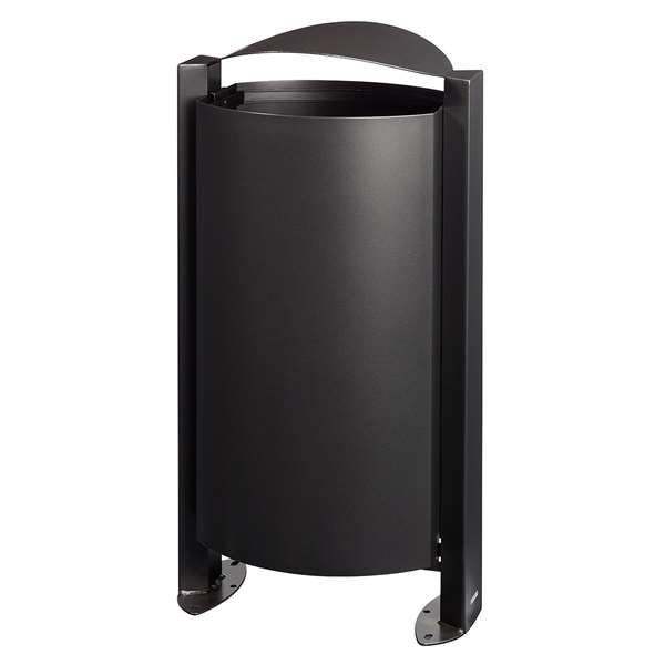 Image de CORBEILLE SUR PIED ARKEA 100L SANS CENDRIER GRIS MANGANESE