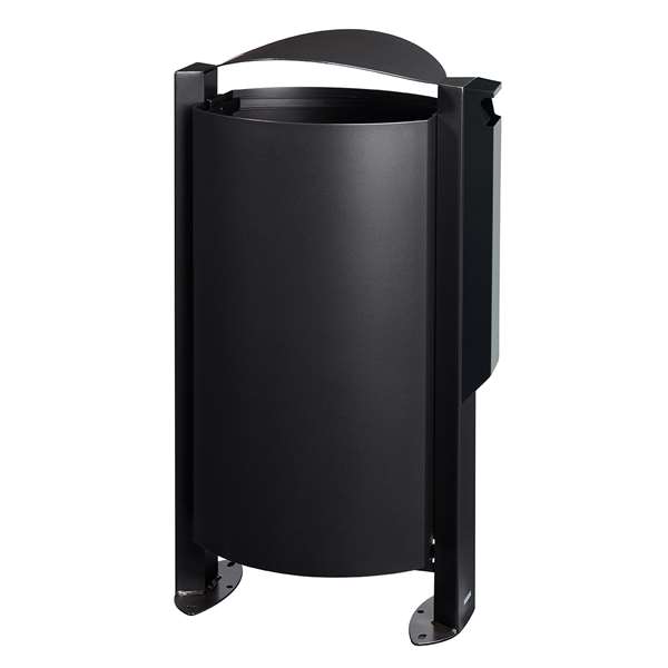 Image de CORBEILLE /PIED ARKEA 100L AVEC CENDRIER 3L GRIS MANGANESE