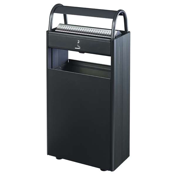 Image de CORBEILLE SUR PIED KOPA 60L AVEC CENDRIER 12L ANTHRACITE MAT