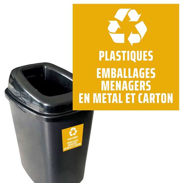 Image de AUTOCOLLANTS TRI SELECTIF 'PLASTIQUE' (FTS12X12CM)