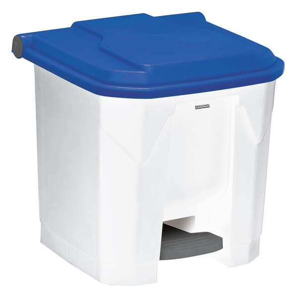 Image de POUBELLE A PEDALE BLANC/BLEU UTILO 30L