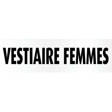 Image de PLAQUE PVC ALU ADHESIVE 'VESTIAIRES FEMME' (FTS.17X5CM)