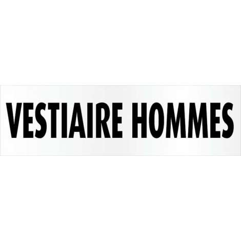 Image de PLAQUE PVC ALU ADHESIVE 'VESTIAIRE HOMME' (FTS.17X5CM)