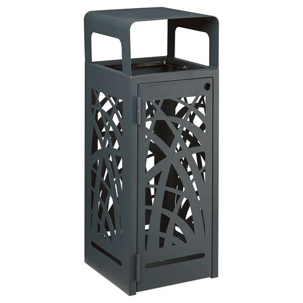 Image de CORBEILLE A POSER/FIXER 110L-SANS CENDRIER-ANTHRACITE MAT