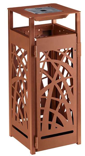 Image de CORBEILLE POSER/FIXER CYBEL ANTINUISIBLE 110L- EFFET ROUILLE