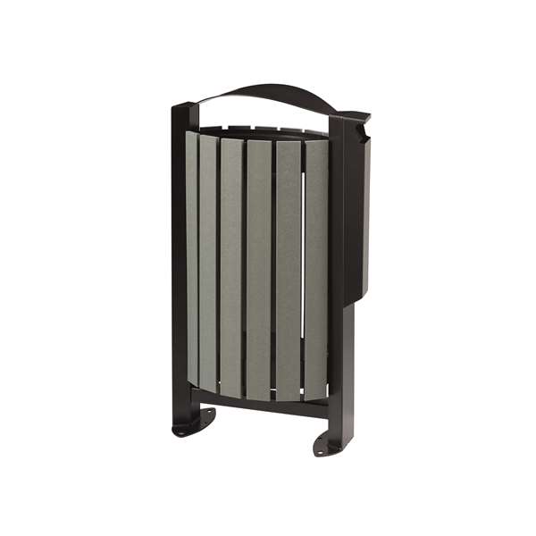 Image de CORBEILLE 60L ARKEA ETIK-AVEC CENDRIER-GRIS MANGANESE