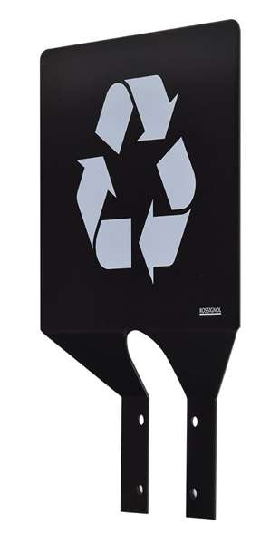Image de PLAQUE SIGNALETIQUE DE TRI POTEAU-RECYCLABLE-GRIS MANGANESE