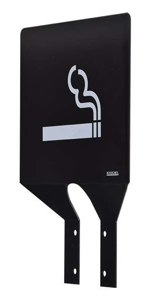 Image de PLAQUE SIGNALETIQUE DE TRI POTEAU-MEGOTS-GRIS MANGANESE