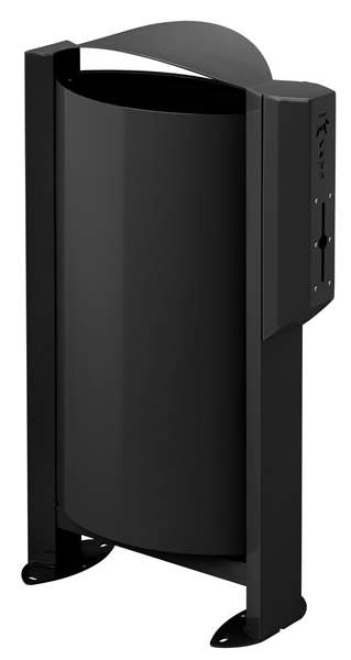 Image de CORBEILLE ARKEA CANIN 60L AVEC DISTRIBUTEUR SACS-GRIS CIMENT