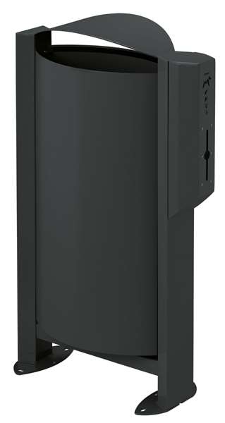 Image de CORBEILLE ARKEA CANIN 60L AVEC DISTRIBUTEUR SACS-ANTHRACITE