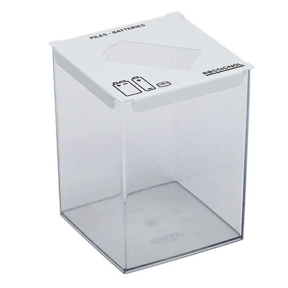 Image de COLLECTEUR DE PILES A POSER-PILEO-2L-BLANC