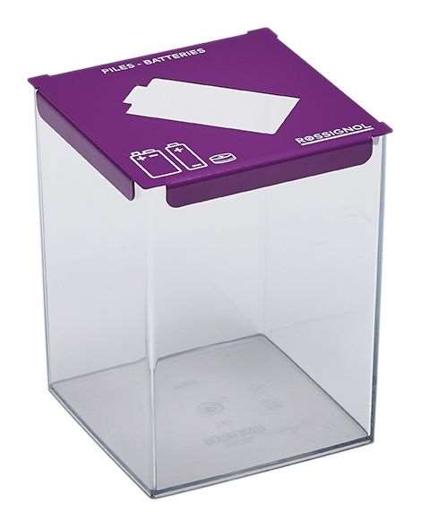 Image de COLLECTEUR DE PILES A POSER-PILEO-2L-VIOLET