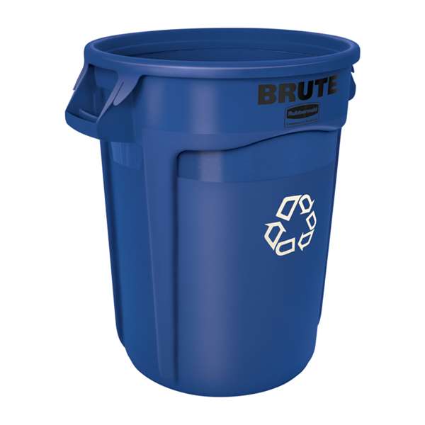 Image de COLLECTEUR BRUTE 75.7L DECHETS RECYCLES BLEU