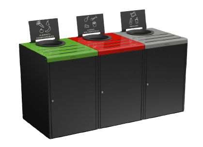 Image de KIT DE 3 MEUBLES 90L TRI SELECTIF ALITRI 'ADULTES'