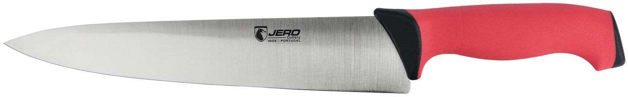 Image de COUTEAU DE CUISINE MANCHE ROUGE LONG.250MM