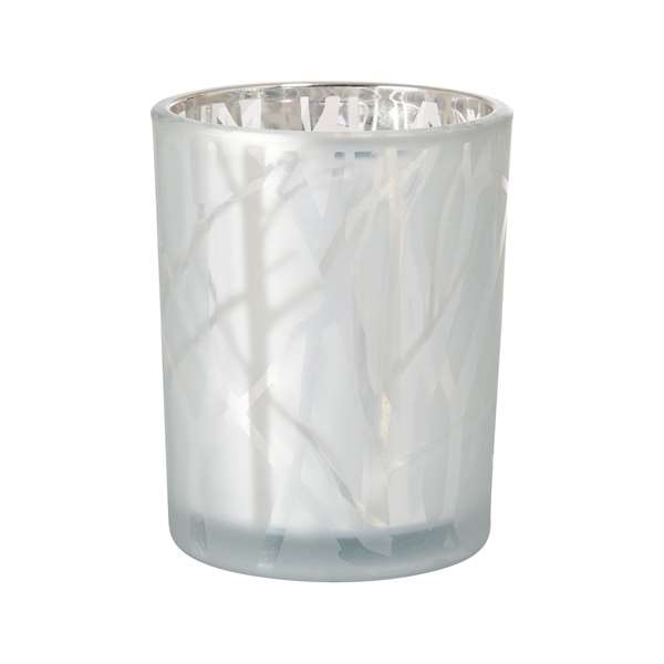 Image de BOUGEOIR SHIMMER ARGENT VERRE SATINE (H.100MM DIAM.80MM) X6