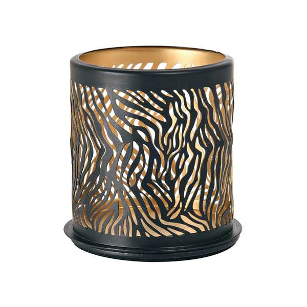 Image de BOUGEOIR SAFARI ZEBRE METAL (H.75MM DIAM.75MM) X8