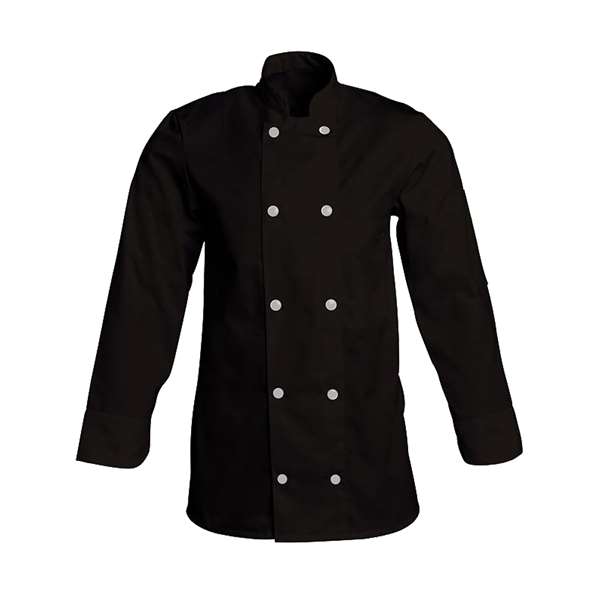 Image de VESTE DE CUISINE FABRICE ML NOIR TAILLE T8