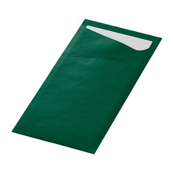 Image de SACCHETTO VERT FONCE SERVIETTE OUATE CREME 2P 33X33CM X500