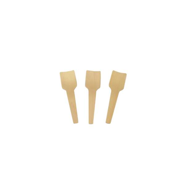 Image de PETITE CUILLERE A GLACE BOIS LONG.70MM X2000