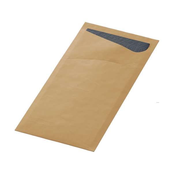 Image de SACCHETTO MARRON/NOIR SERVIETTE OUATE NOIRE 2P 33X33CM X400