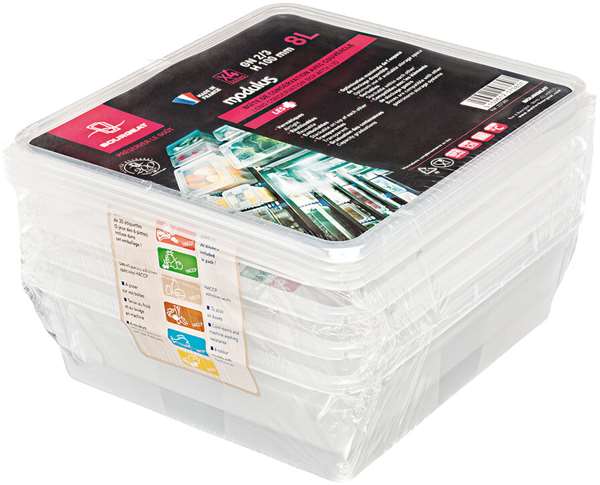 Image de BAC MODULUS RIGIDE POLYPROPYLENE GN2/3 AVEC COUVERCLE PAR 4