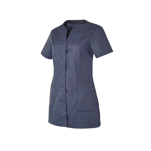Image de TUNIQUE MANCHES COURTES MELINE BLEU CHAMBRAY TENCEL T3