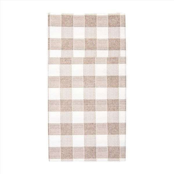 Image de SERVIETTE KANGOUROU LIKE LINEN VICHY TAUPE 40X40CM X700