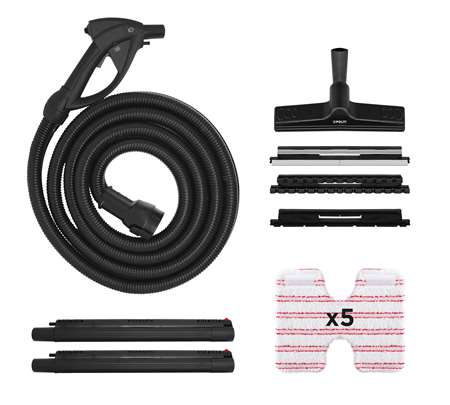 KIT VAPEUR & ASPIRATION FLEXIBLE 3 M+BROSSE