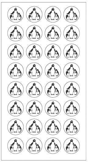 120 ETIQUETTES AD PINGOUIN D23