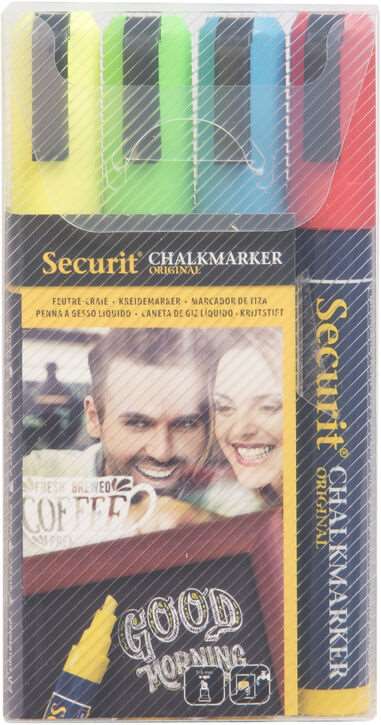 Image de 4 FEUTRES CRAIE 2-6MM ASSORTIM