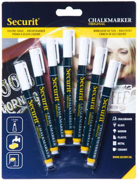 Image de 7 FEUTRES CRAIE 1-2MM BLANC