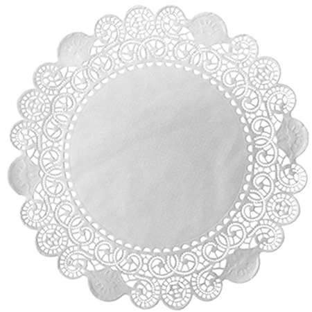 DENTELLE RONDE BLANCHE DIAM.120MM X250