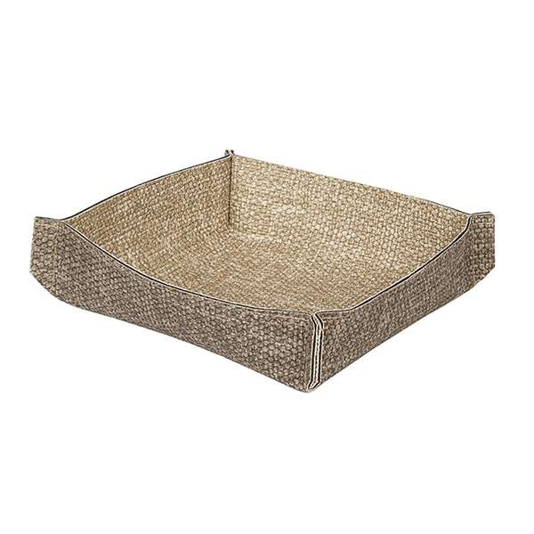 Image de CORBEILLE A PAIN CARREE GRIS/BEIGE (FTS130X130MM)
