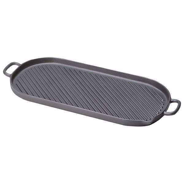 Image de GRILL GEANT OVALE NOIR 53X23CM