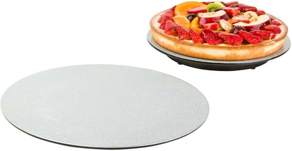 Image de GUERIDON MELAMINE ARGENTE 24CM