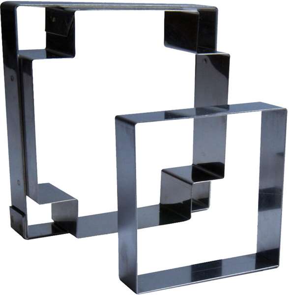 Image de LOT 4 CARRE TARTE INOX 75 H20