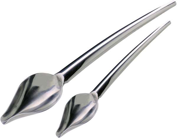 Image de LOT DE 2 CUILLERES PLUME INOX