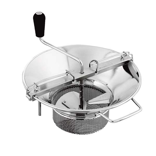 Image de MOULIN A LEGUMES INOX N°5 + 1 GRILLES AUX TROUS 3MM