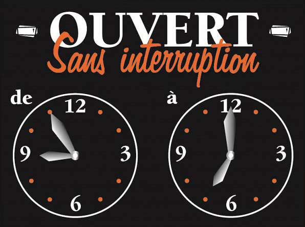 Image de PANNEAU HORAIRE 150X100 MM
