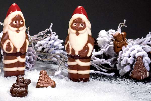 Image de PLAQUE 2 PERES NOEL H 130MM