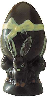 Image de PLAQUE LAPIN OEUF POLY 4 EMPR.