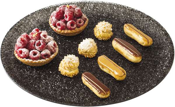 Image de PLAT PAP ROND CRYSTAL NOIR D34