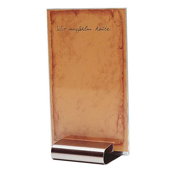 Image de SUPPORT INOX CARTE MENU
